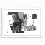 Black & White Abstract Bedroom Wall Art - Modern Canvas & Acrylic