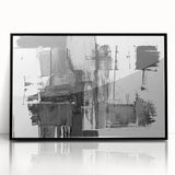 Black & White Abstract Bedroom Wall Art - Modern Canvas & Acrylic