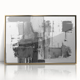 Black & White Abstract Bedroom Wall Art - Modern Canvas & Acrylic