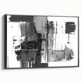 Black & White Abstract Bedroom Wall Art - Modern Canvas & Acrylic