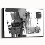 Black & White Abstract Bedroom Wall Art - Modern Canvas & Acrylic