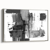 Black & White Abstract Bedroom Wall Art - Modern Canvas & Acrylic