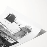 Black & White Abstract Bedroom Wall Art - Modern Canvas & Acrylic