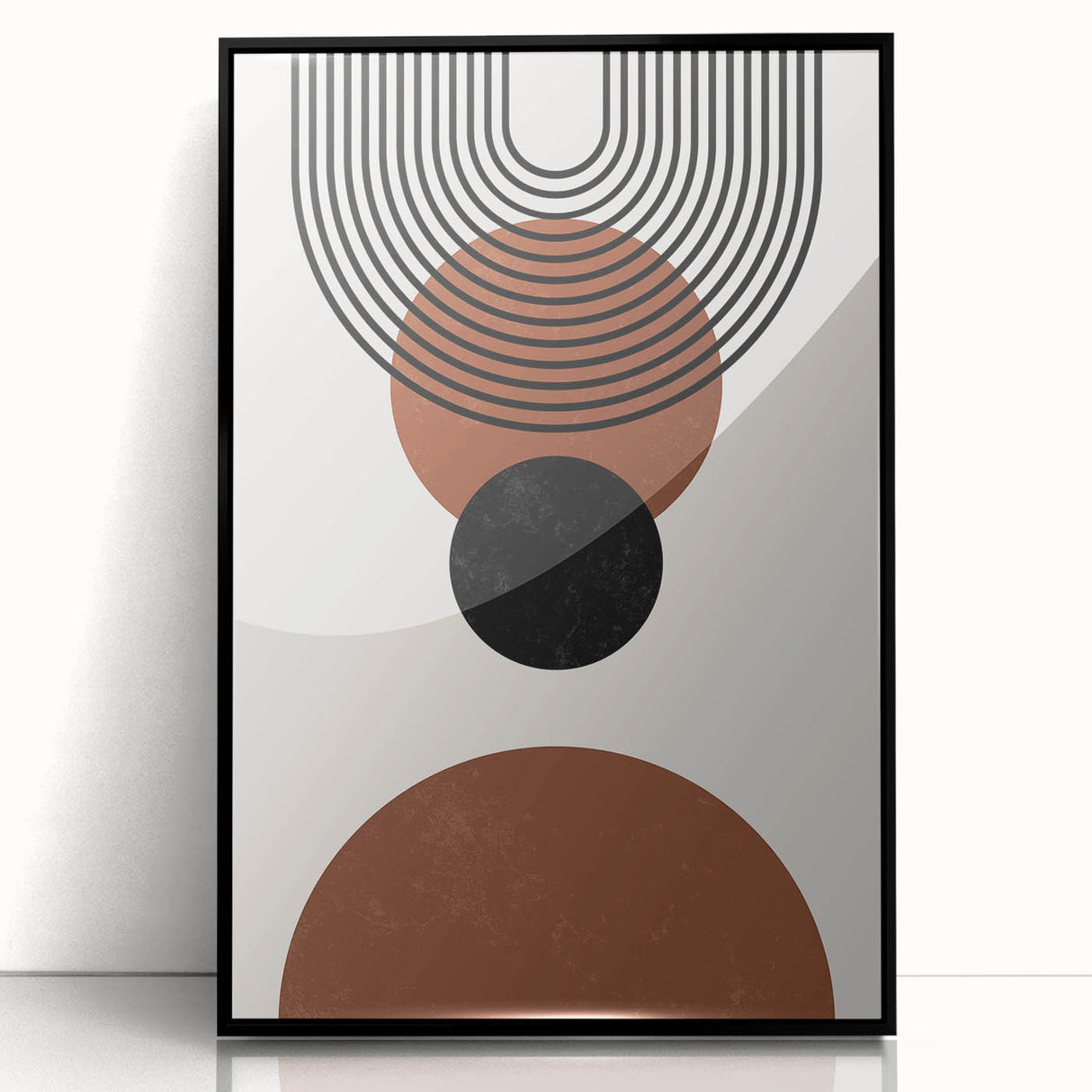 Framed Dining Room Prints – Geometric Abstract Canvas Art