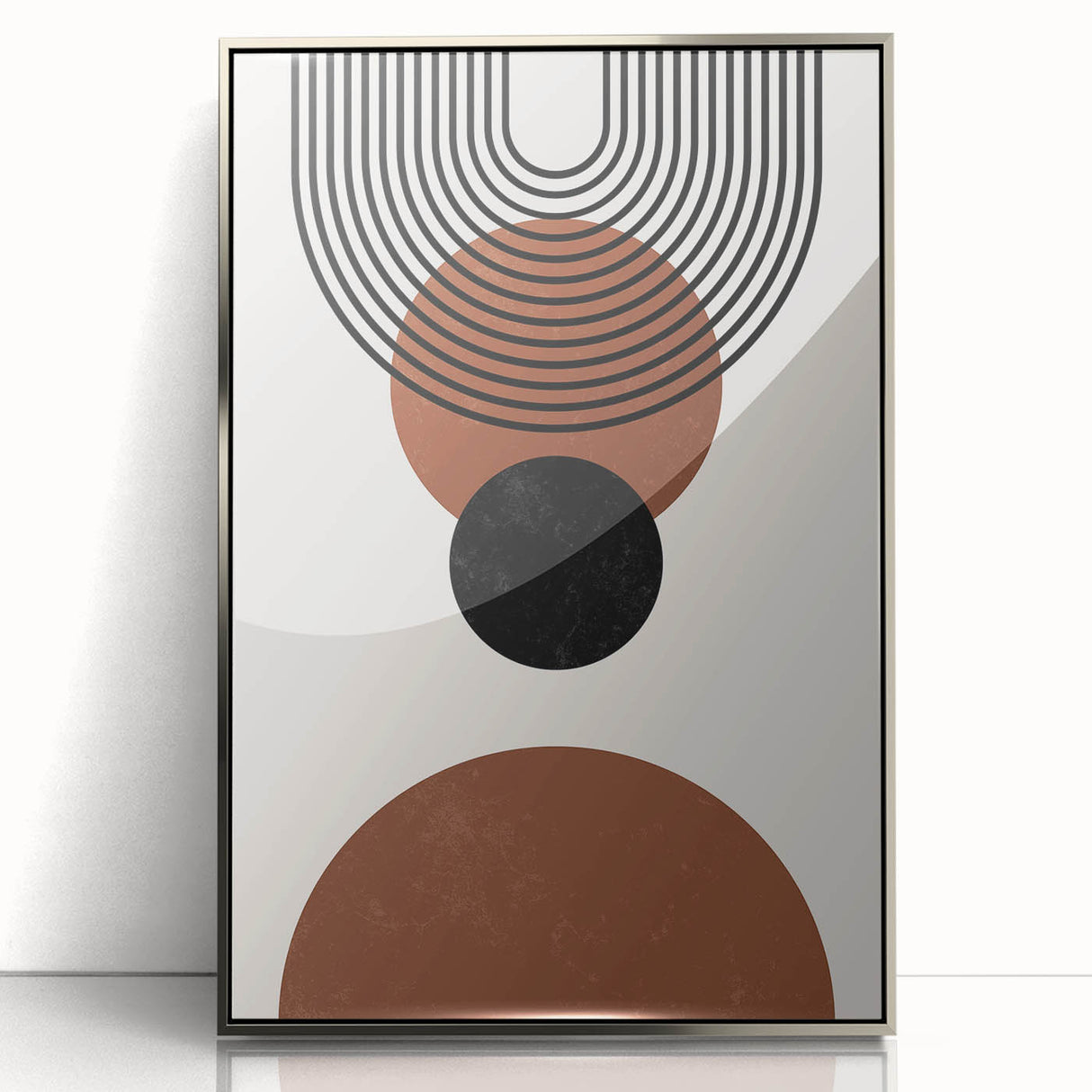 Framed Dining Room Prints – Geometric Abstract Canvas Art