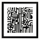 Black and White Abstract Wall Art – Modern Canvas for Living Room