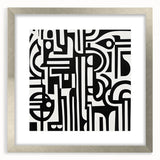 Black and White Abstract Wall Art – Modern Canvas for Living Room