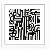 Black and White Abstract Wall Art – Modern Canvas for Living Room