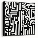 Black and White Abstract Wall Art – Modern Canvas for Living Room