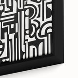 Black and White Abstract Wall Art – Modern Canvas for Living Room