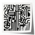 Black and White Abstract Wall Art – Modern Canvas for Living Room