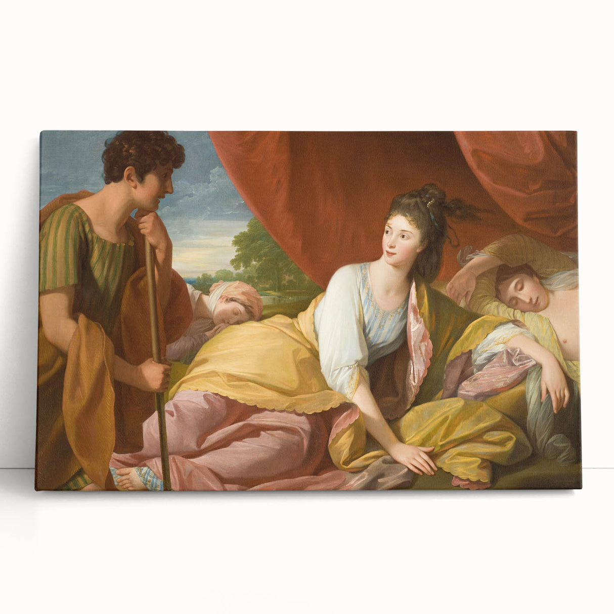 Neoclassical Art Print: Cymon and Iphigenia by West - 18th Century Classicism