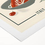 Art deco poster featuring vibrant geometric patterns on a rolled canvas, suitable for dining room decor.