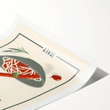 Extra large rolled print featuring black line art flowers on a white background, suitable for large living room wall art.