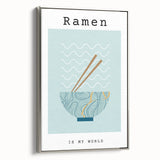 Landscape art painting on a framed canvas depicting colorful vintage food dishes, ideal for kitchen wall decor.