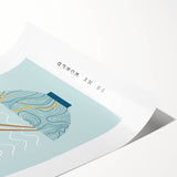 Extra large wall art featuring line art flowers in black on white, rolled print, ideal for large living room decor.