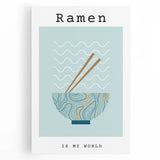 Large canvas featuring black and white illustrations of various food dishes, ideal for kitchen wall art.