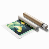 Extra large rolled print featuring a floral art design in soft pastel shades.