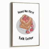 Framed canvas wall art featuring a vintage landscape painting in black and gold tones, suitable for bedroom decor.