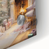 Cozy Fireplace & Christmas Tree – Classic Christmas Wall Decor