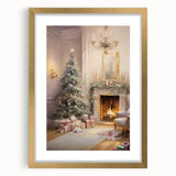 Cozy Fireplace & Christmas Tree – Classic Christmas Wall Decor