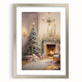 Cozy Fireplace & Christmas Tree – Classic Christmas Wall Decor