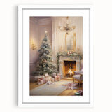 Cozy Fireplace & Christmas Tree – Classic Christmas Wall Decor
