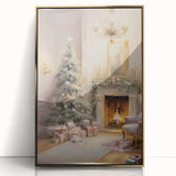 Cozy Fireplace & Christmas Tree – Classic Christmas Wall Decor