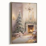 Cozy Fireplace & Christmas Tree – Classic Christmas Wall Decor