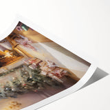 Cozy Fireplace & Christmas Tree – Classic Christmas Wall Decor