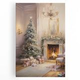 Cozy Fireplace & Christmas Tree – Classic Christmas Wall Decor