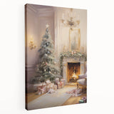 Cozy Fireplace & Christmas Tree – Classic Christmas Wall Decor