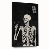 Rock On Skeleton Halloween Wall Art - Spooky Gothic Decor