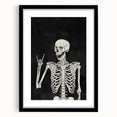 Rock On Skeleton Halloween Wall Art - Spooky Gothic Decor