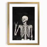 Rock On Skeleton Halloween Wall Art - Spooky Gothic Decor