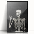 Rock On Skeleton Halloween Wall Art - Spooky Gothic Decor