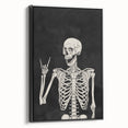Rock On Skeleton Halloween Wall Art - Spooky Gothic Decor