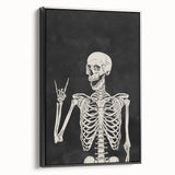 Rock On Skeleton Halloween Wall Art - Spooky Gothic Decor