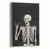 Rock On Skeleton Halloween Wall Art - Spooky Gothic Decor