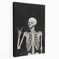 Rock On Skeleton Halloween Wall Art - Spooky Gothic Decor