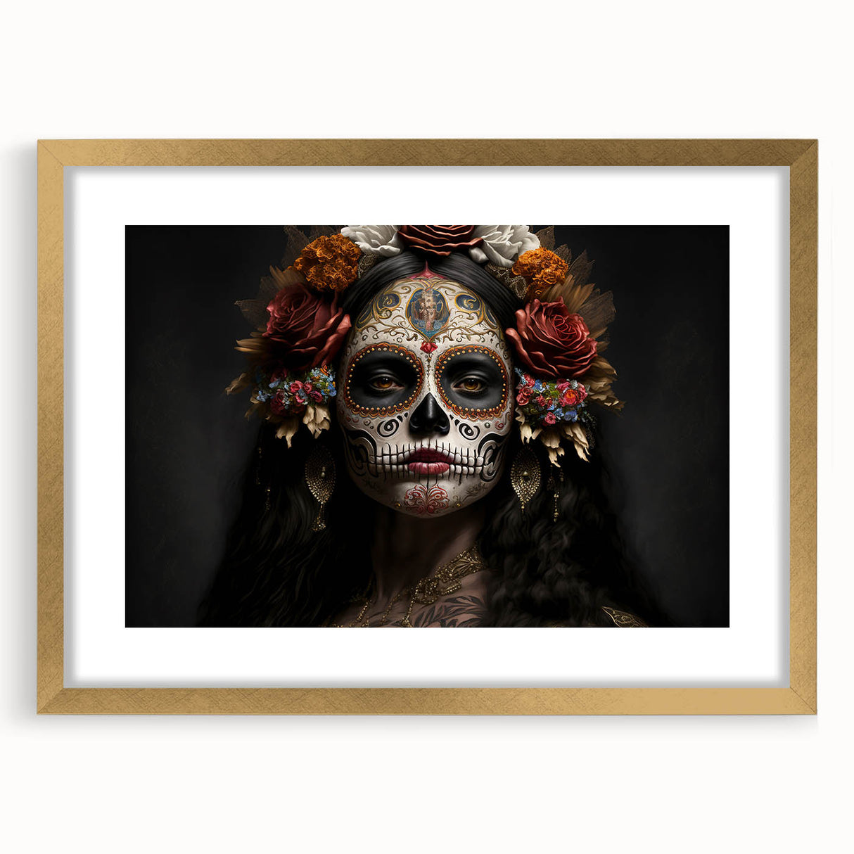 Regal Catrina Portrait – Day of the Dead Wall Art