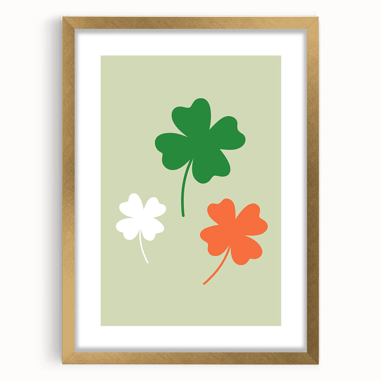 St. Patrick’s Day Wall Art - Irish Shamrock Minimalist Print