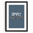Simply Awesome - Boys Room Wall Art Kids Wall Decor