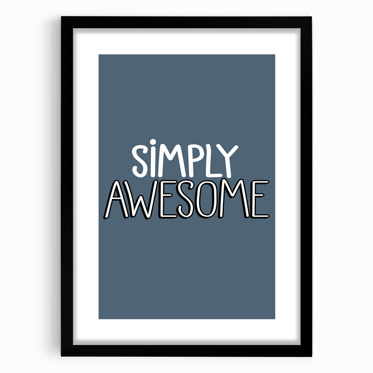 Simply Awesome - Boys Room Wall Art Kids Wall Decor