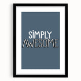 Simply Awesome - Boys Room Wall Art Kids Wall Decor