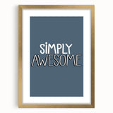 Simply Awesome - Boys Room Wall Art Kids Wall Decor