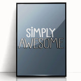Simply Awesome - Boys Room Wall Art Kids Wall Decor