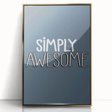 Simply Awesome - Boys Room Wall Art Kids Wall Decor
