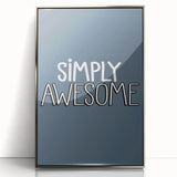 Simply Awesome - Boys Room Wall Art Kids Wall Decor
