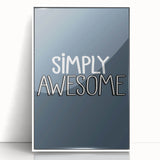 Simply Awesome - Boys Room Wall Art Kids Wall Decor